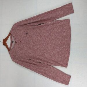 Volcom Logo‎ Red Skater Men's Long Sleeve Button Shirt L